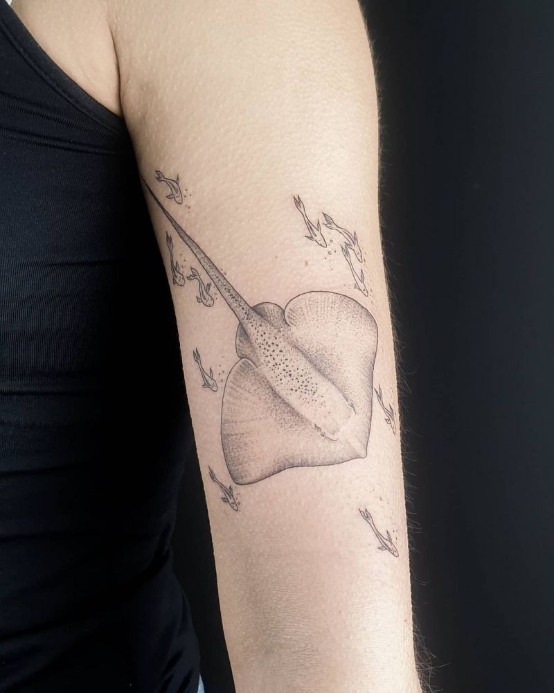 30 Pretty Stingray Tattoos Enhance Your Temperament