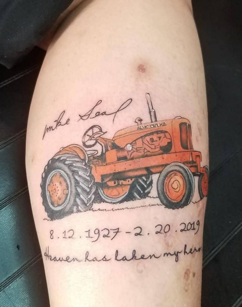 30 Perfect Tractor Tattoos to Inspire You