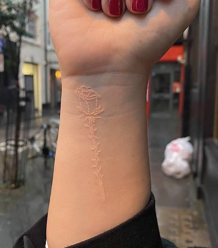 30 Pretty White Ink Tattoos You Must Try