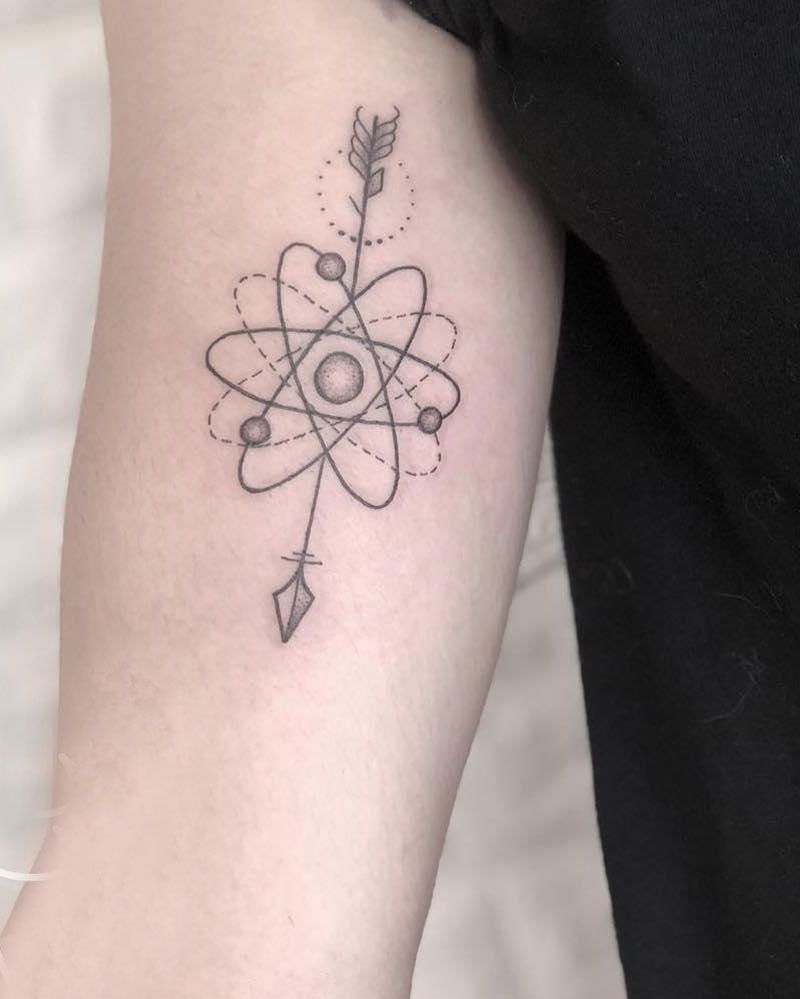 30 Pretty Atom Tattoos to Inspire You