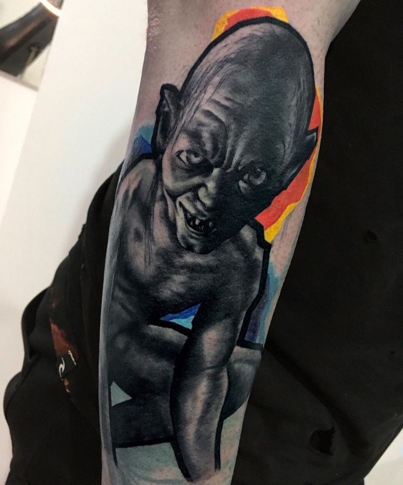 30 Pretty Gollum Tattoos to Inspire You