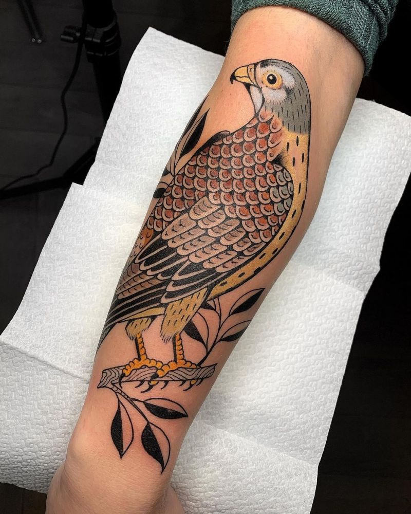 30 Pretty Kestrel Tattoos Give You an Unexpected Feeling