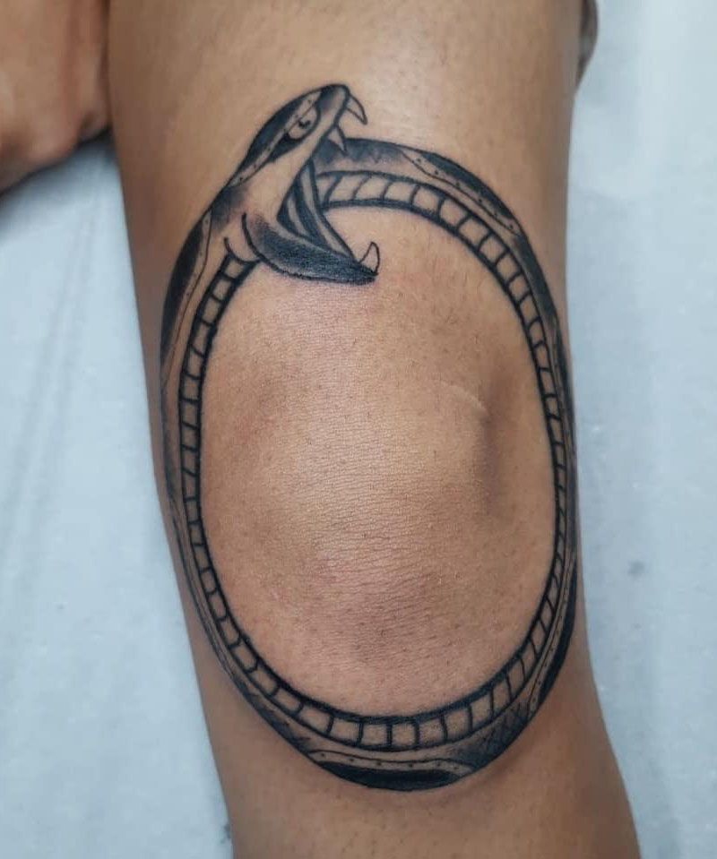 30 Pretty Ouroboros Tattoos for You to Enjoy