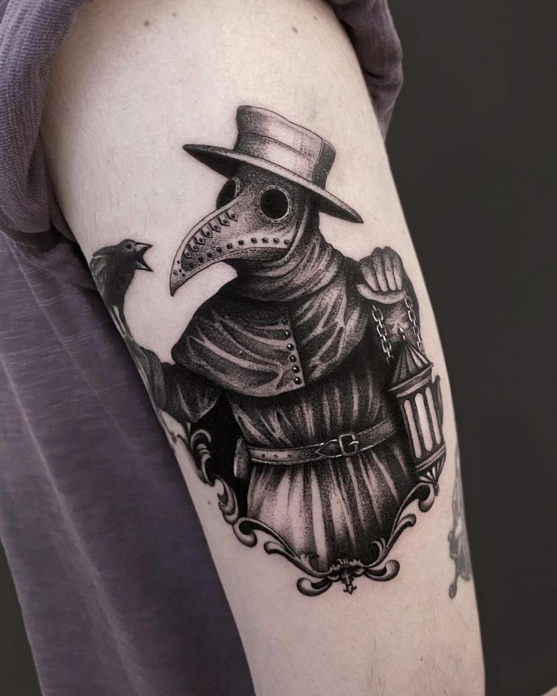 30 Pretty Plague Doctor Tattoos You Will Love