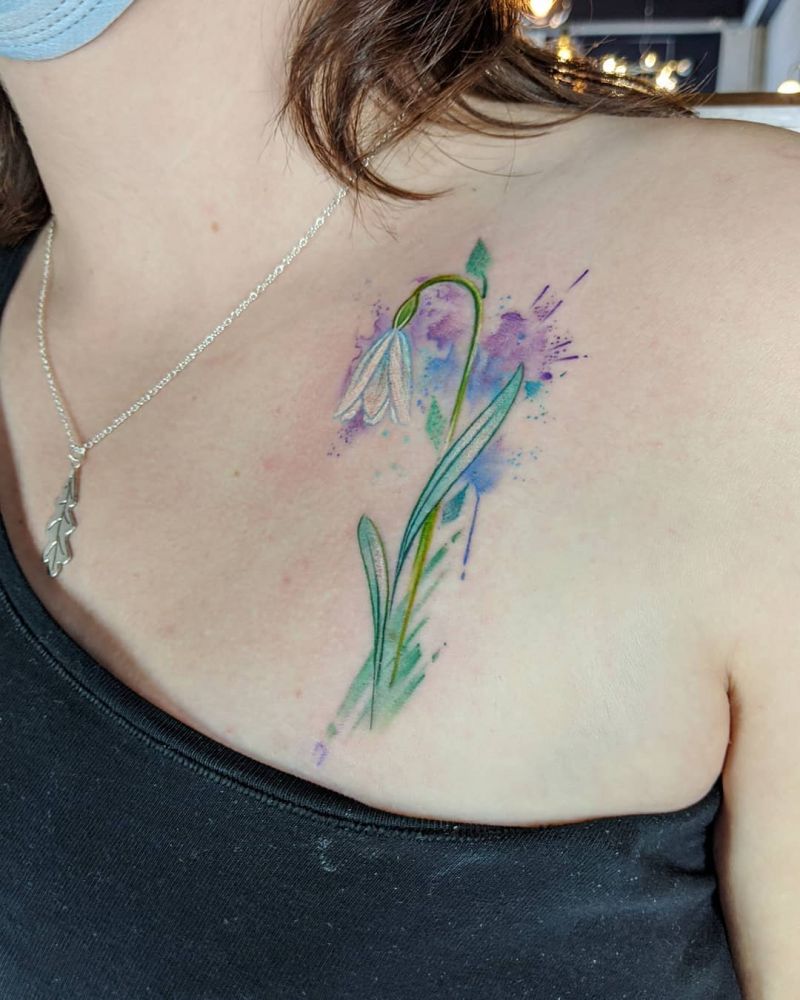 30 Pretty Snowdrop Tattoos to Inspire You