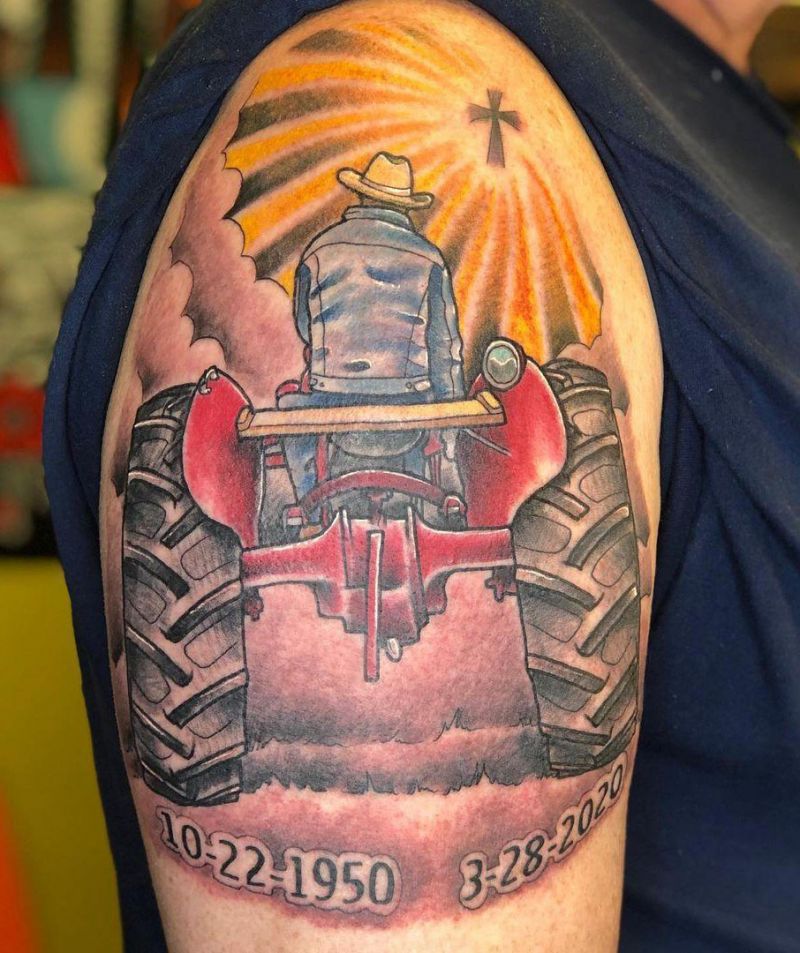 30 Perfect Tractor Tattoos to Inspire You