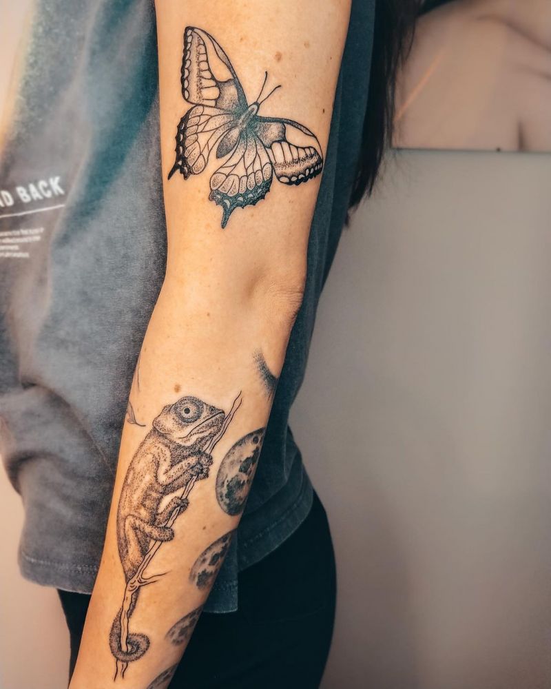 30 Pretty Chameleon Tattoos to Inspire You