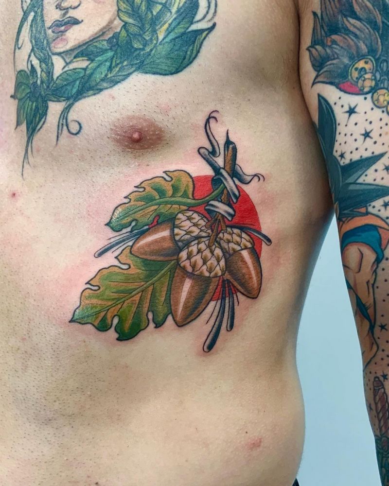 30 Pretty Oak Tattoos to Inspire You