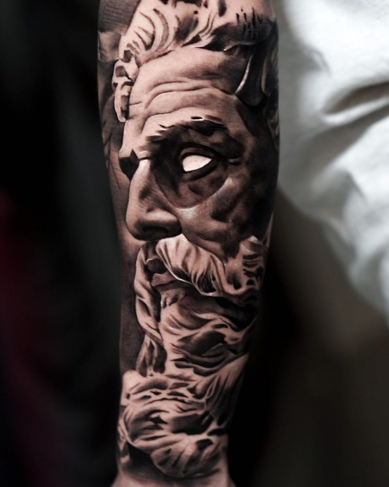 30 Pretty Poseidon Tattoos You Will Love