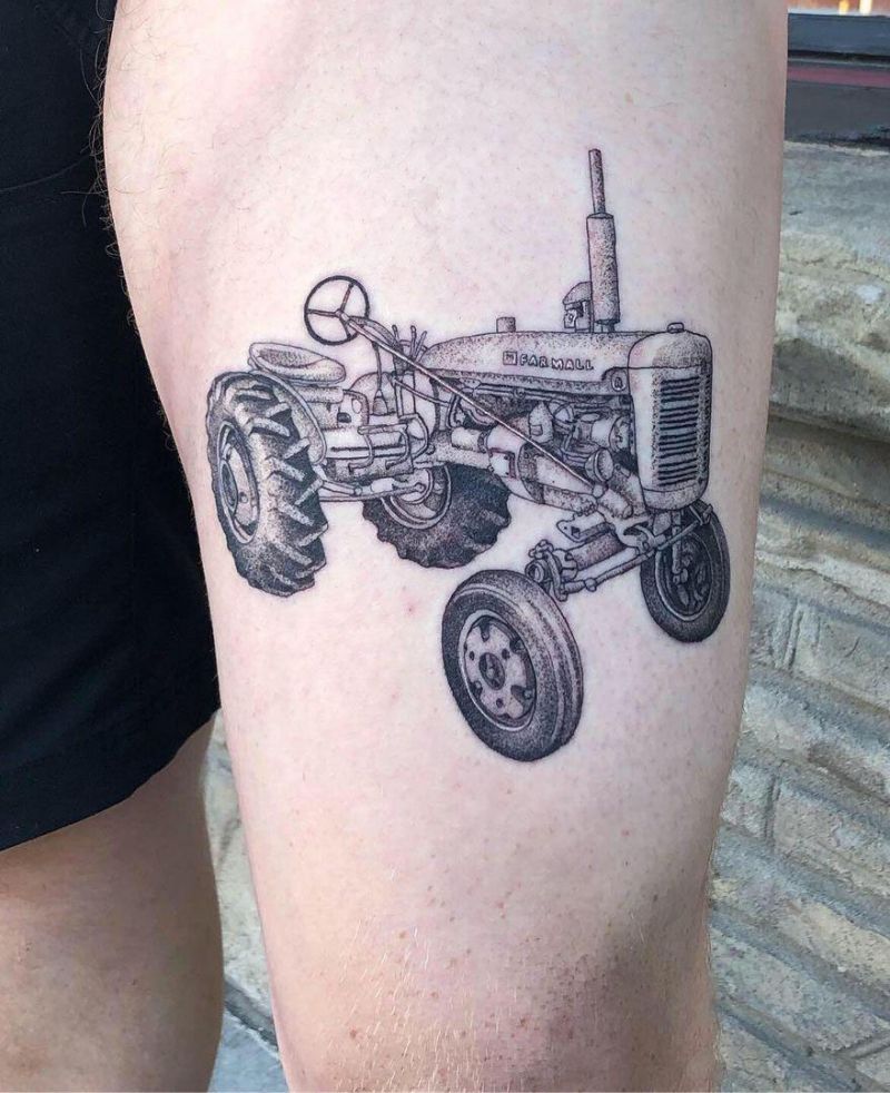 30 Perfect Tractor Tattoos to Inspire You