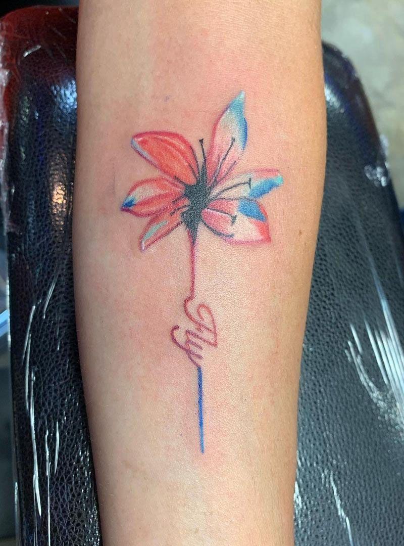 30 Pretty Watercolor Flower Tattoos You Will Love