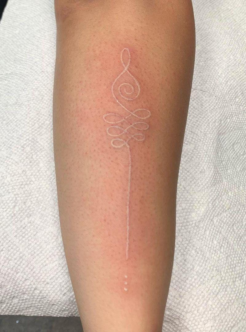 30 Pretty White Ink Tattoos You Must Try