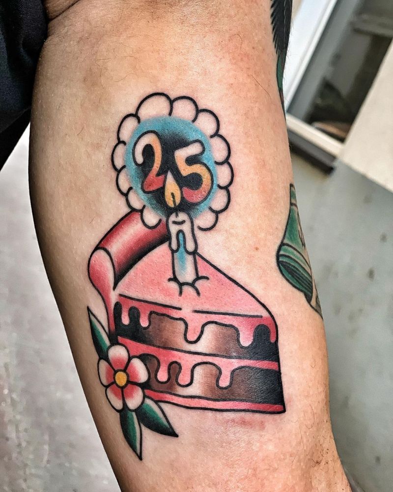 30 Pretty Cake Tattoos You Will Love