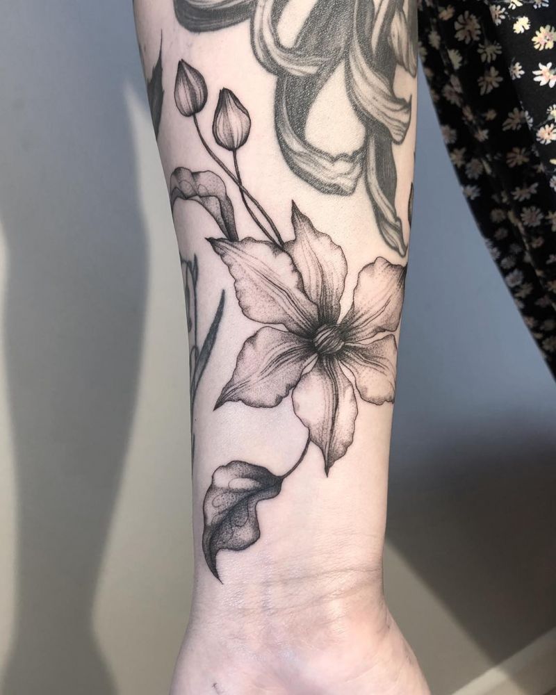 30 Pretty Clematis Tattoos You Must Try