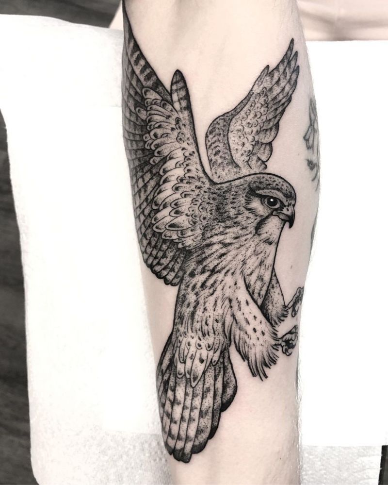 30 Pretty Kestrel Tattoos Give You an Unexpected Feeling