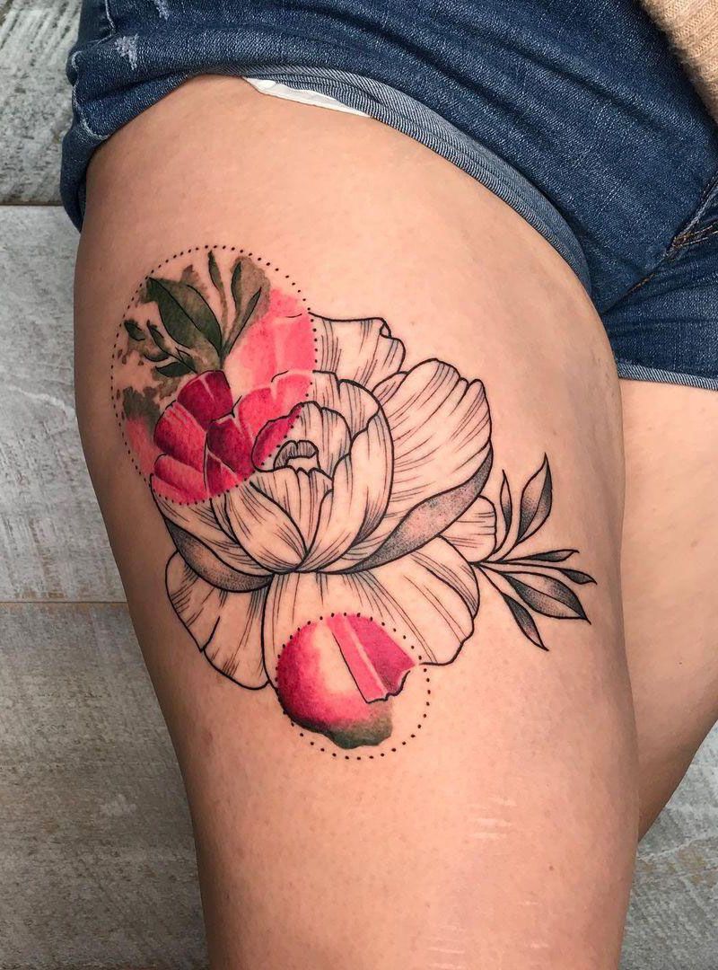 30 Pretty Watercolor Flower Tattoos You Will Love