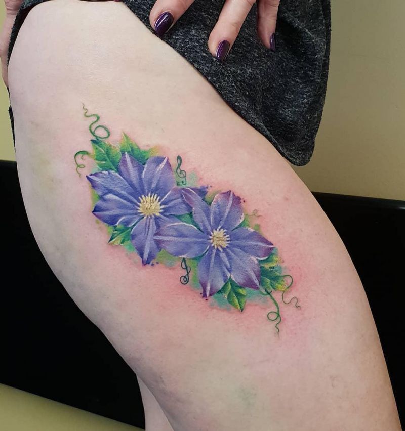 30 Pretty Clematis Tattoos You Must Try