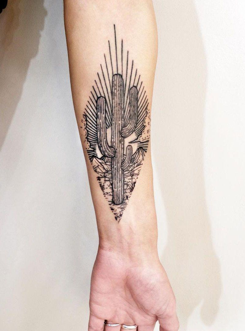 30 Pretty Desert Tattoos You Must Try