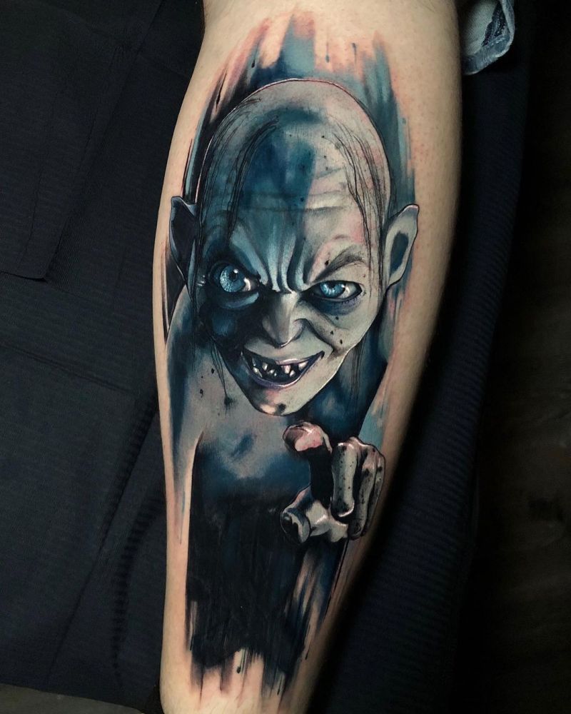 30 Pretty Gollum Tattoos to Inspire You