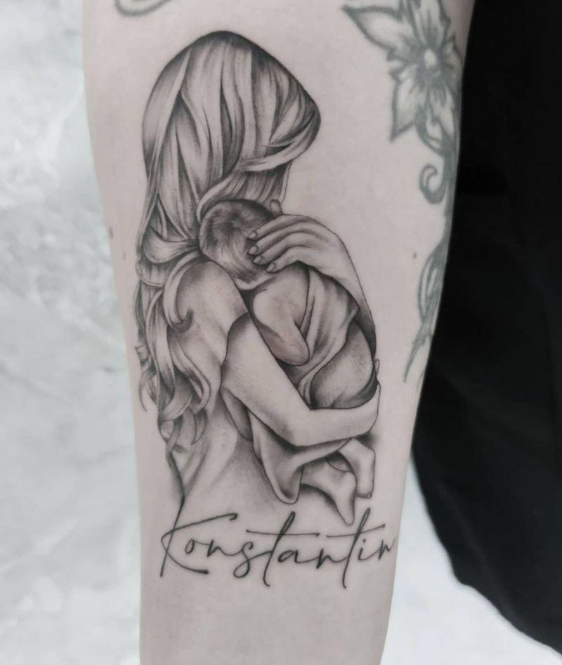 30 Pretty Mother and Son Tattoos You Will Love