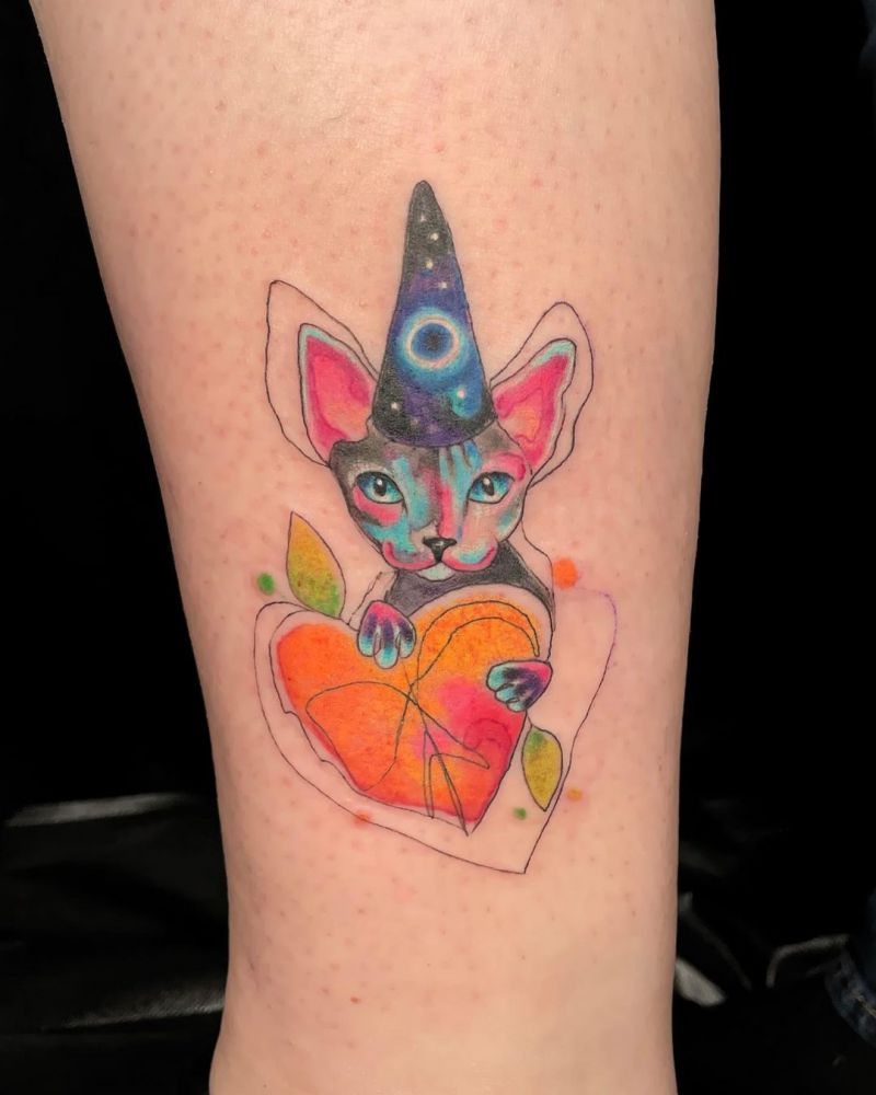 30 Pretty Sphinx Cat Tattoos to Inspire You