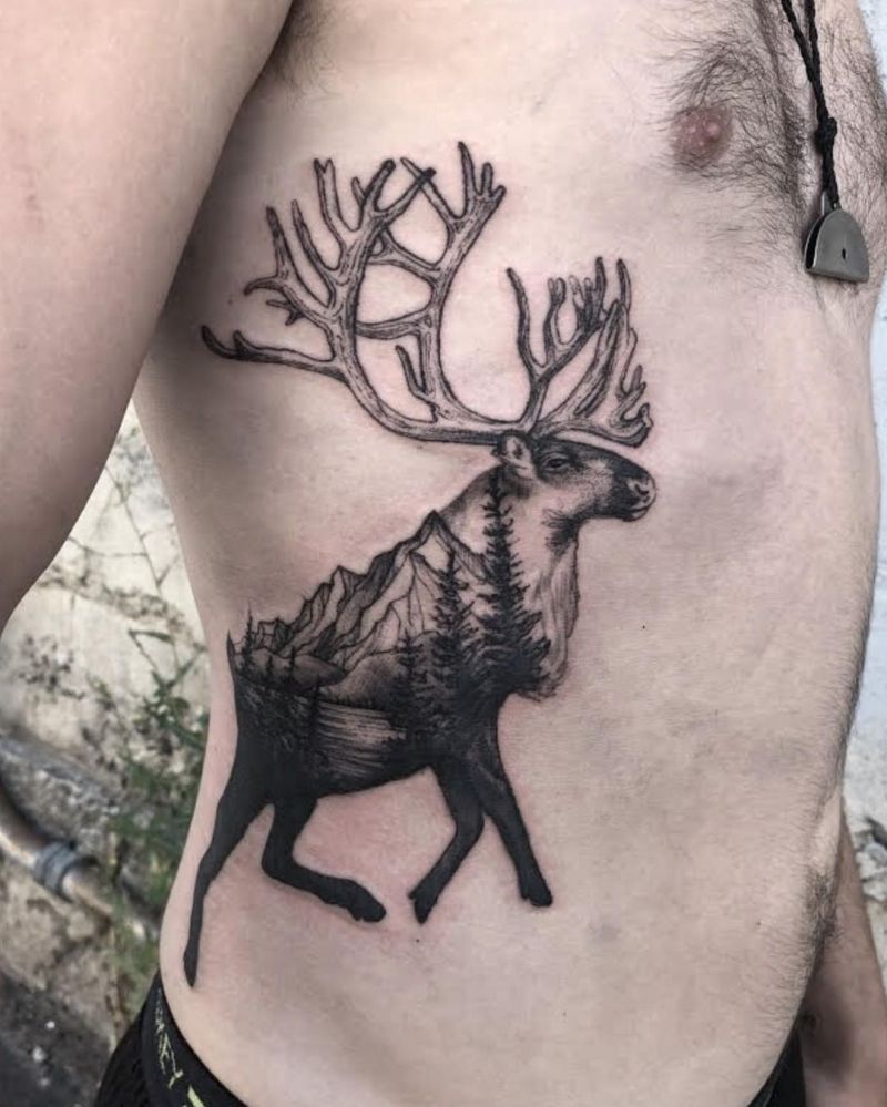 30 Pretty Caribou Tattoos You Will Love