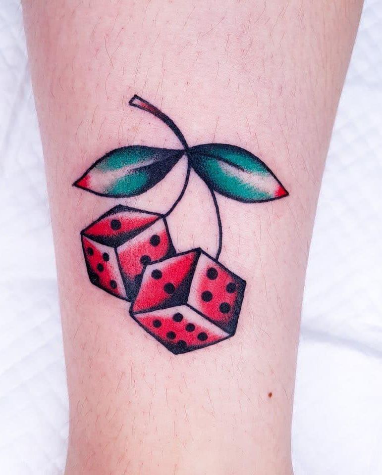 30 Pretty Dice Tattoos Hope to Bring You Luck