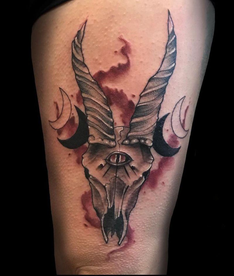 30 Pretty Goat Skull Tattoos You Must Try