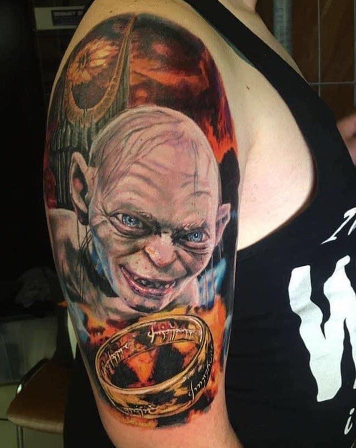 30 Pretty Gollum Tattoos to Inspire You