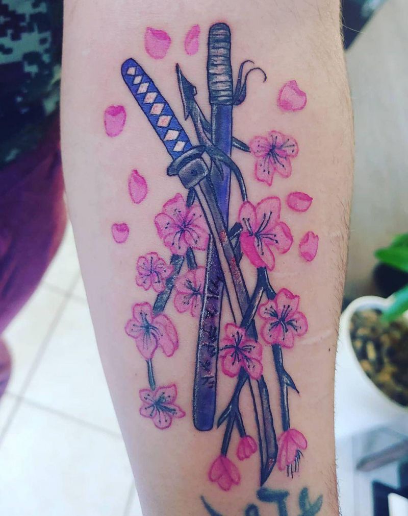 30 Pretty Katana Tattoos You Will Love