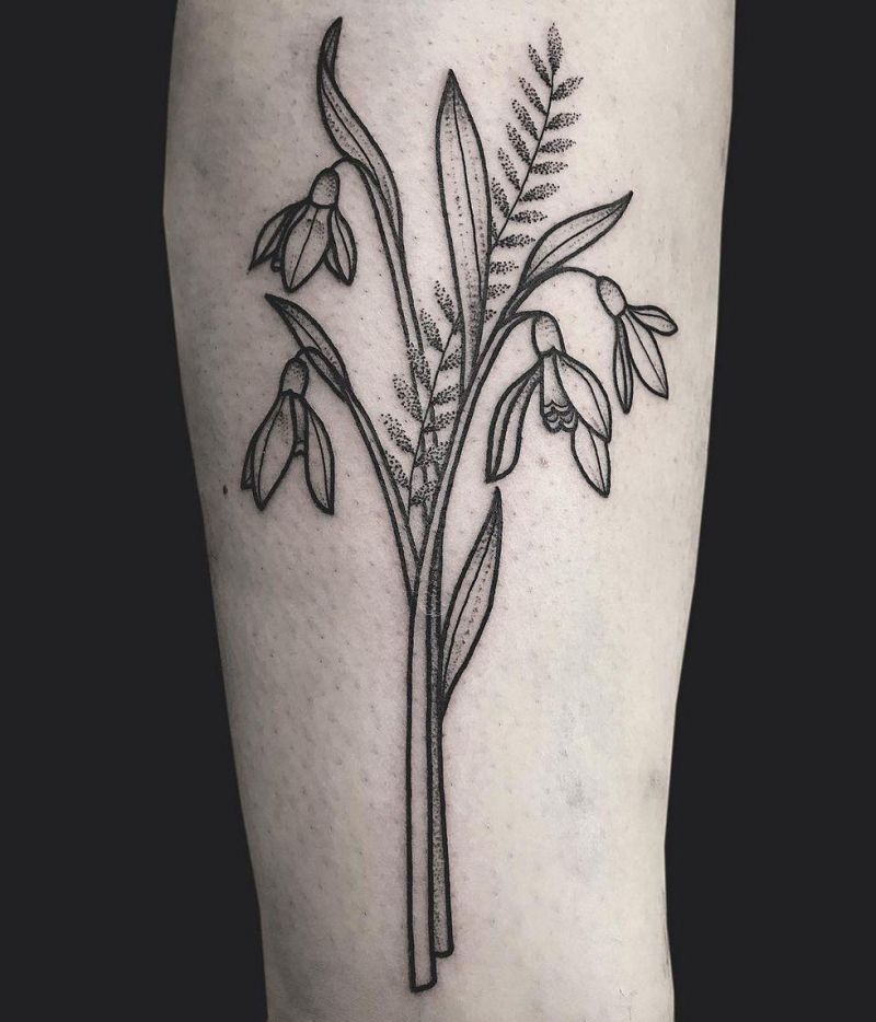 30 Pretty Snowdrop Tattoos to Inspire You