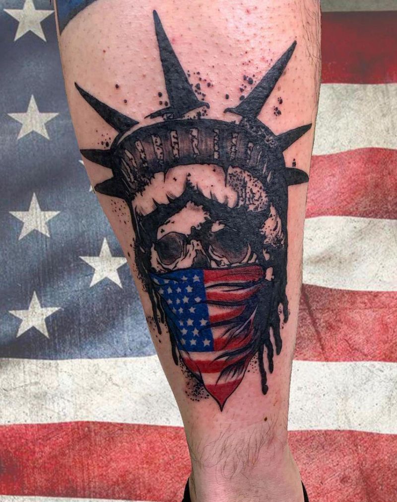 30 Pretty Statue of Liberty Tattoos to Inspire You