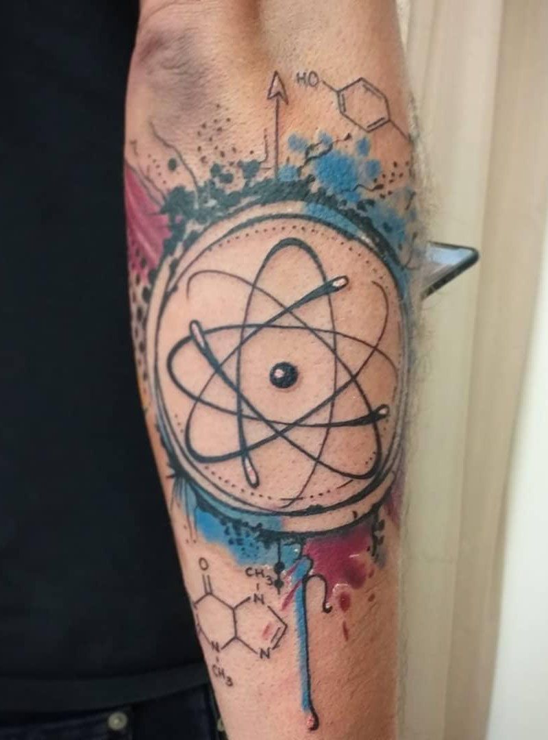 30 Pretty Atom Tattoos to Inspire You