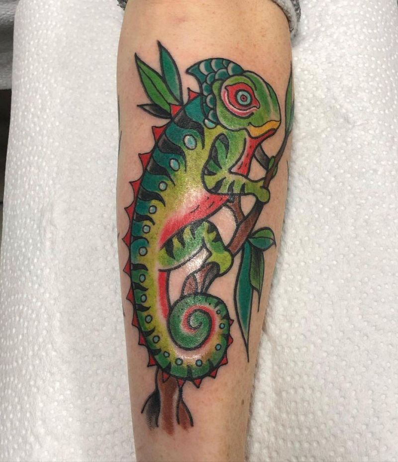 30 Pretty Chameleon Tattoos to Inspire You