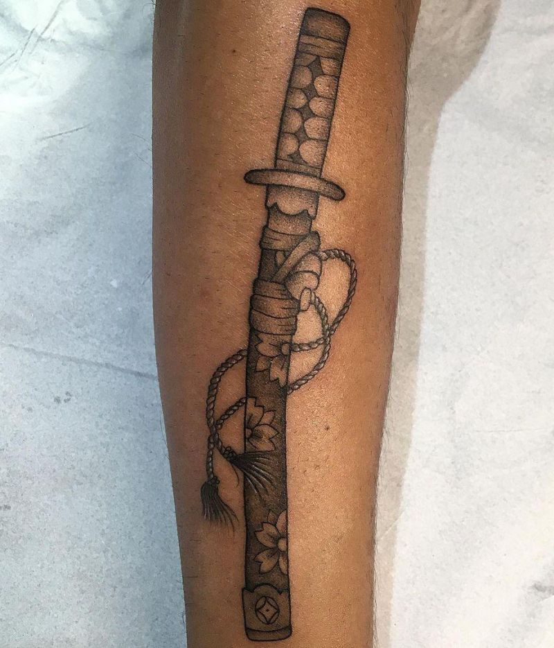 30 Pretty Katana Tattoos You Will Love