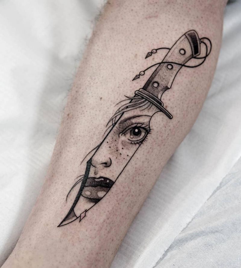 30 Pretty Knife Tattoos You Must Try