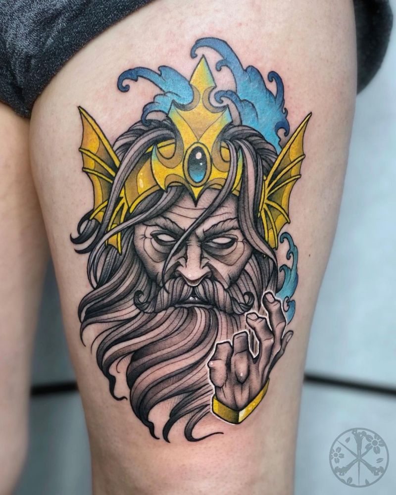 30 Pretty Poseidon Tattoos You Will Love