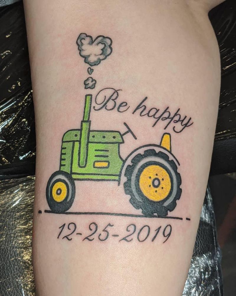 30 Perfect Tractor Tattoos to Inspire You