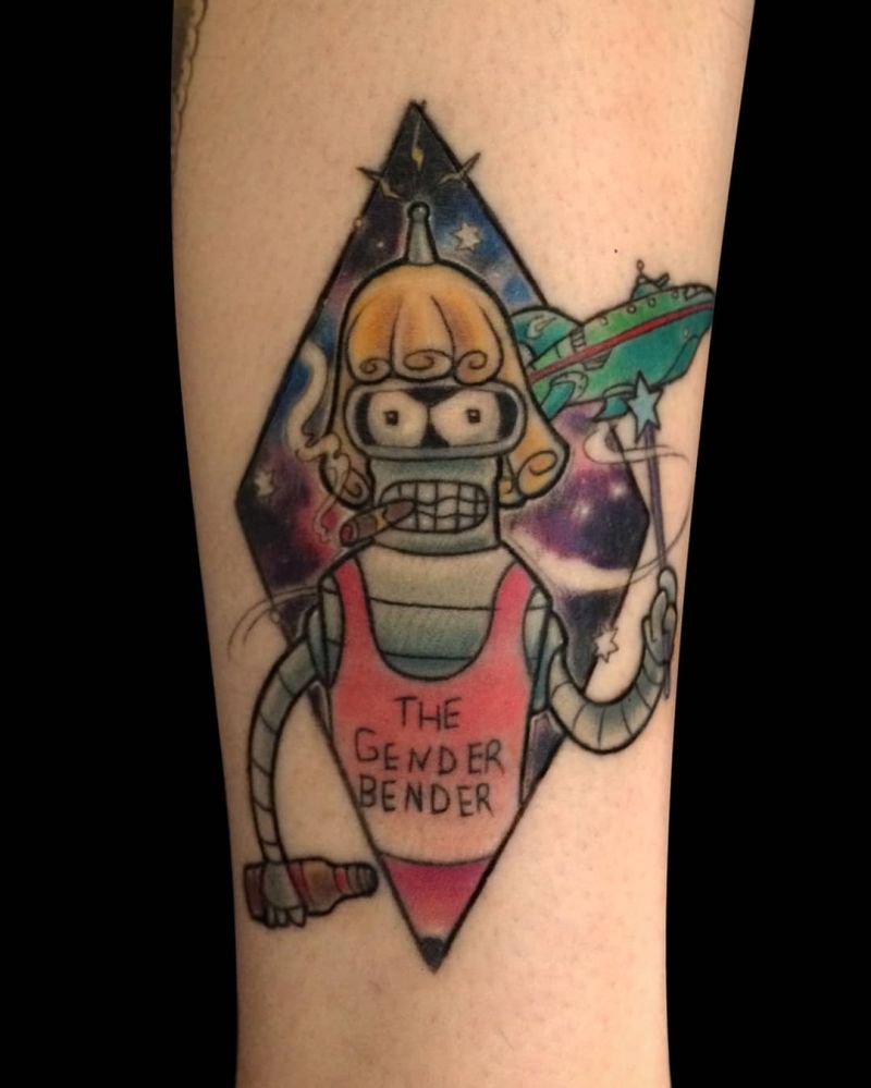 30 Pretty Bender Tattoos You Will Love