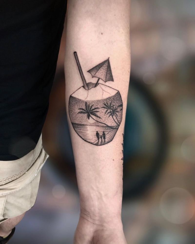 30 Pretty Coconut Tattoos You Must Love