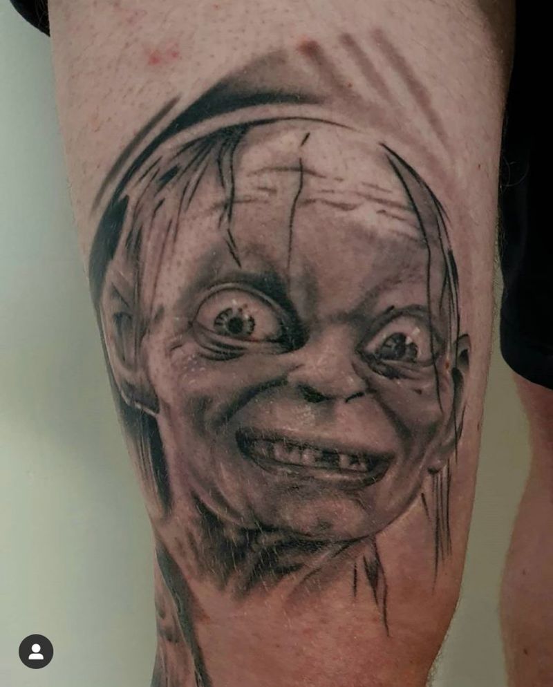 30 Pretty Gollum Tattoos to Inspire You