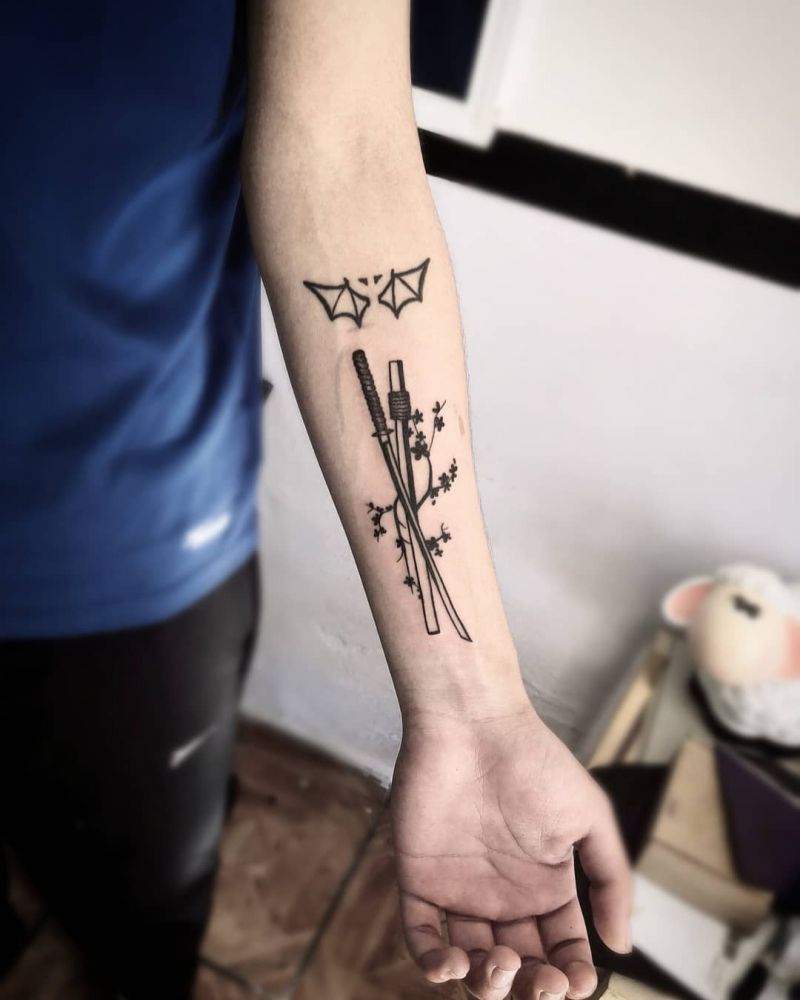 30 Pretty Katana Tattoos You Will Love