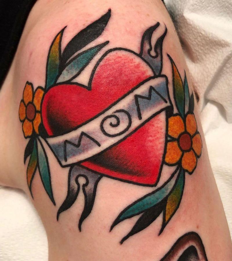 30 Pretty Mom Heart Tattoos You Must Try