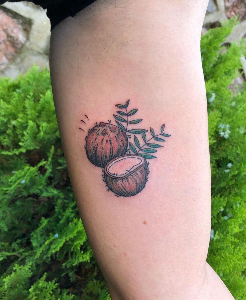 30 Pretty Coconut Tattoos You Must Love