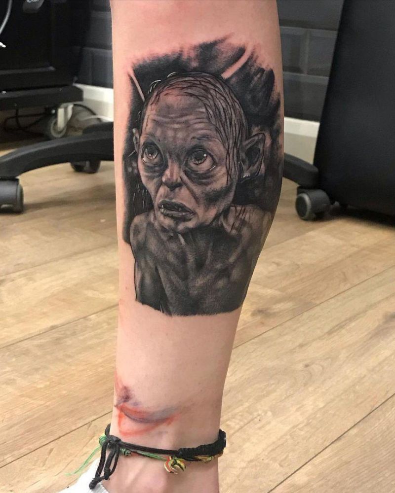 30 Pretty Gollum Tattoos to Inspire You