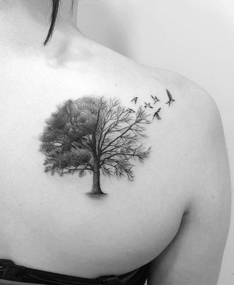 30 Pretty Oak Tree Tattoos You Will Love