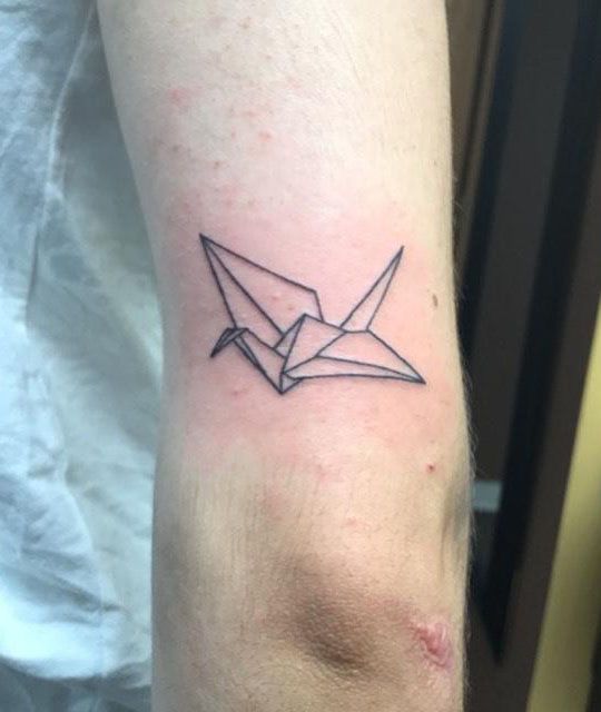 30 Pretty Paper Crane Tattoos Make Your Dream Come True