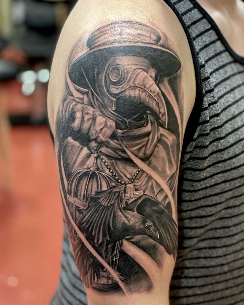 30 Pretty Plague Doctor Tattoos You Will Love