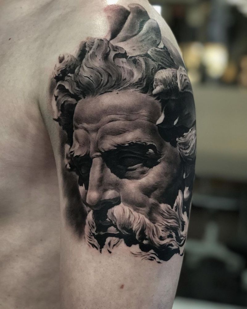 30 Pretty Poseidon Tattoos You Will Love