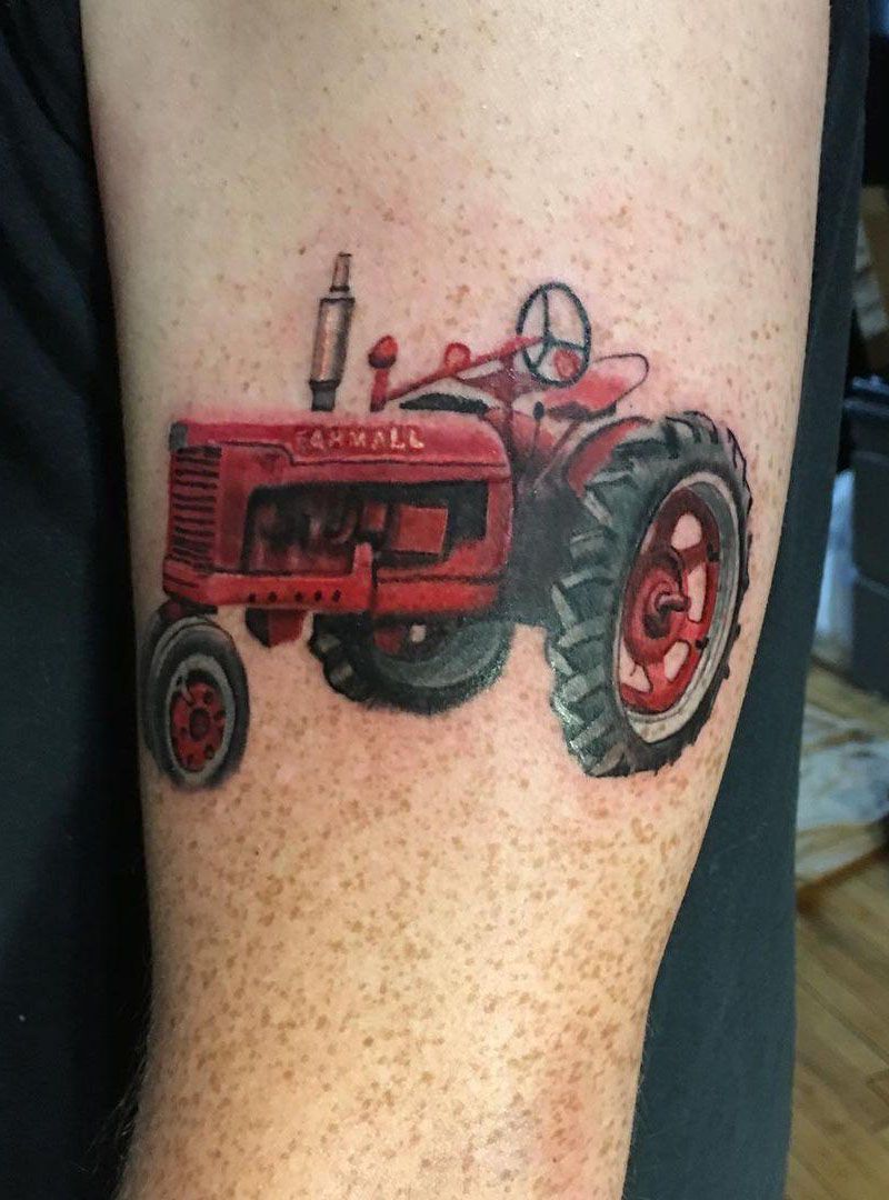 30 Perfect Tractor Tattoos to Inspire You